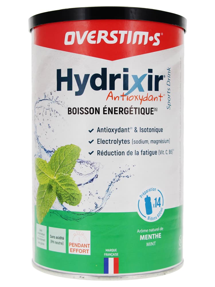 Overstims Hydrixir Antioxydant Préparation pour Boisson 600 g - Saveur : Menthe