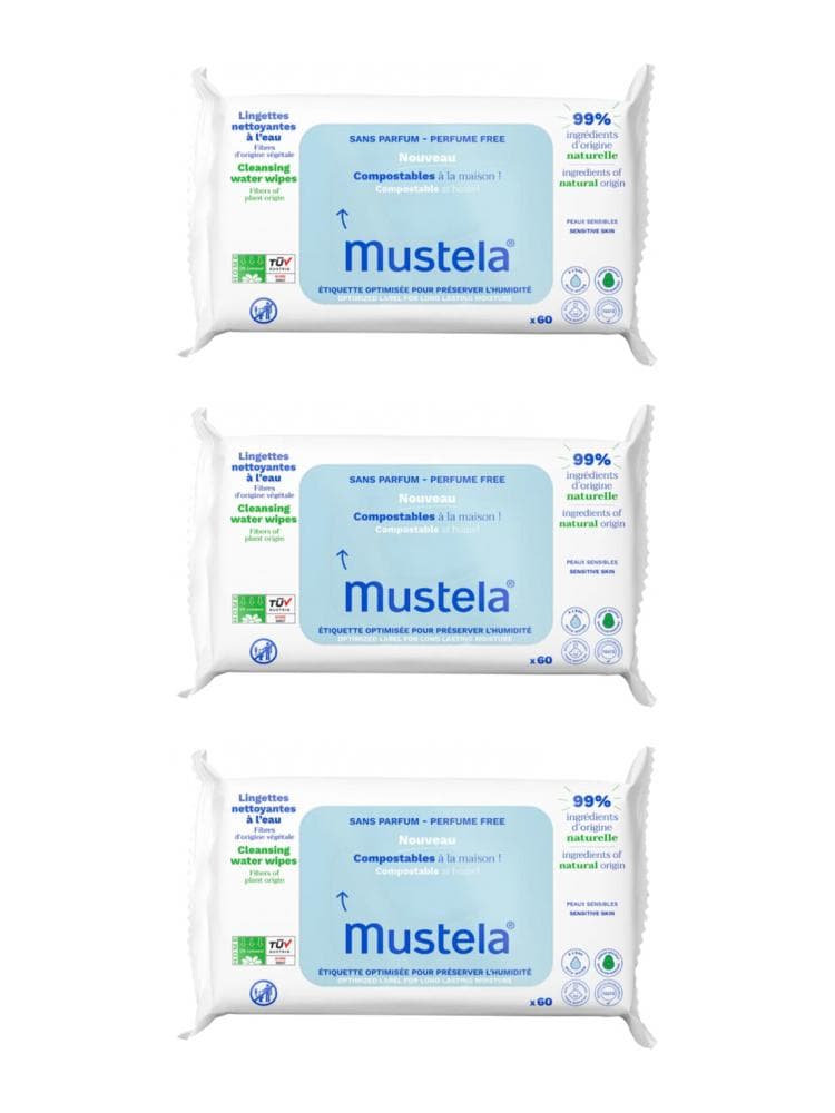 Mustela Lingettes Nettoyantes Biodégradables Sans Parfum Pack Économique