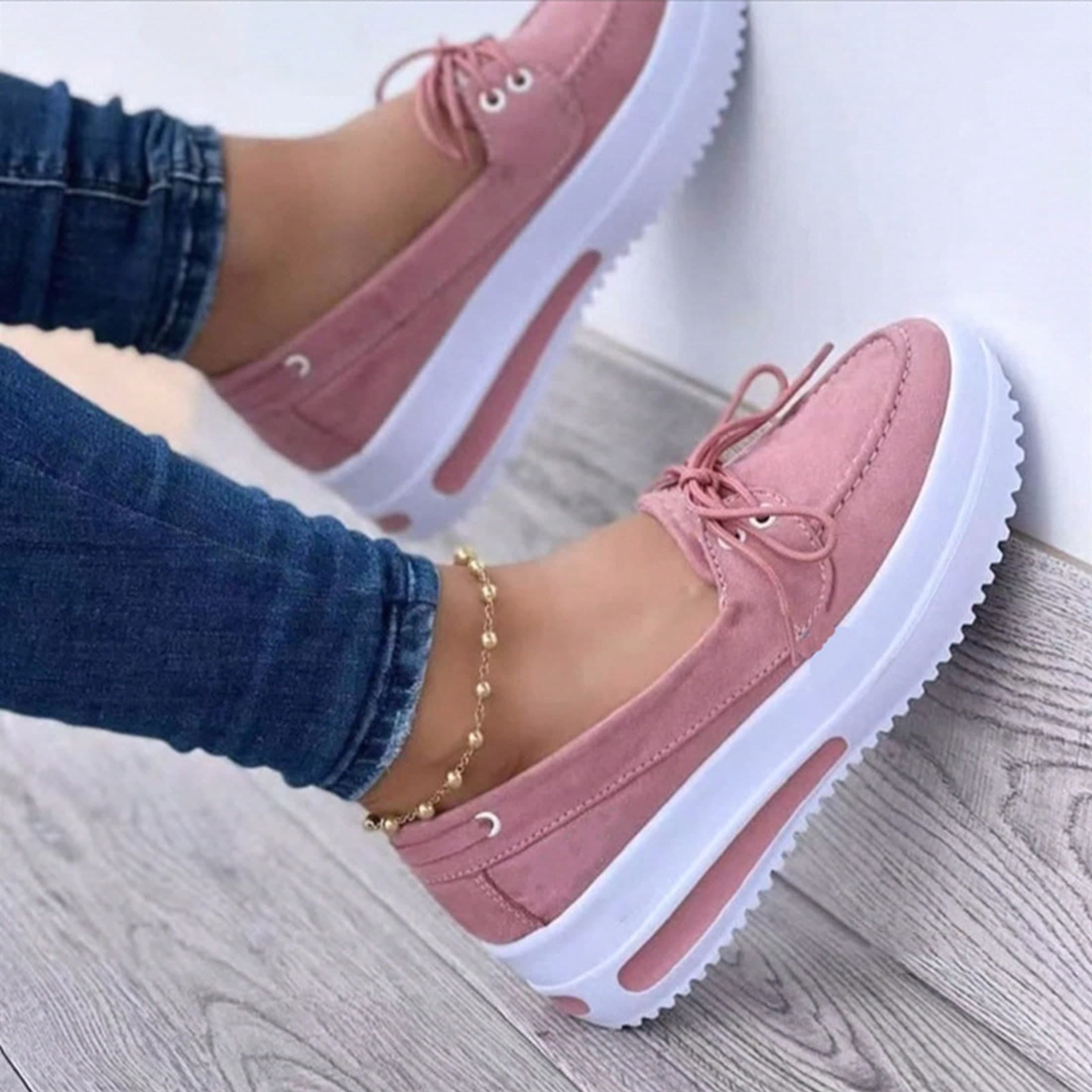 Femme Large Loafers Chaussures Suede Mocassins Large Plateforme Chaussures Mocassin Penny Loafers Slip On Travail Chaussures Loisirs Femme Confort